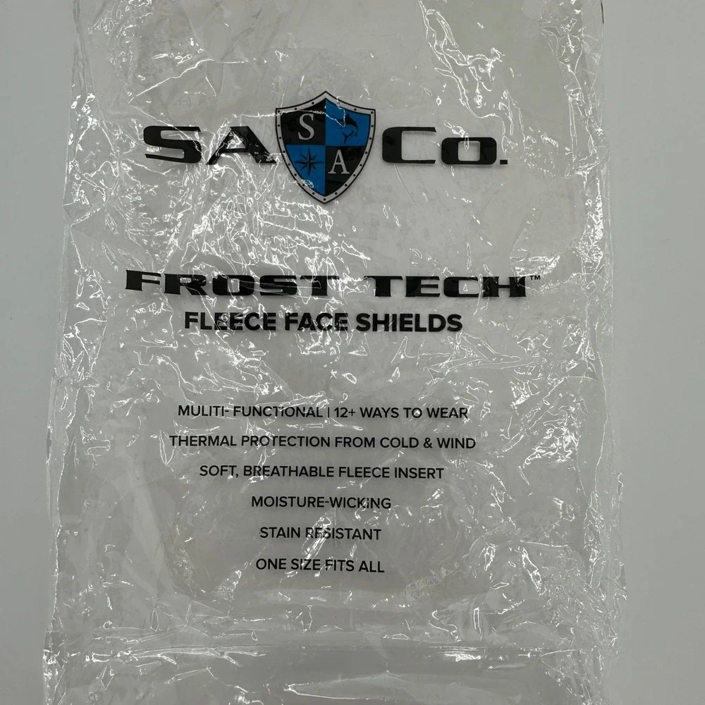 SA CO Frost Tech Fleece Face Shield Neck Gaiter Red Black Thermal One Size NEW!!